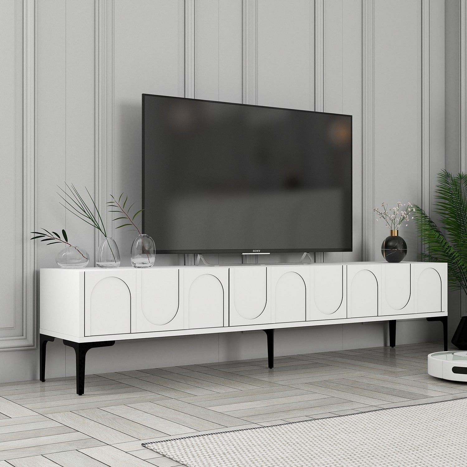 TV ormarić Lyon 42 - White, Black | AG-vitahome.hr