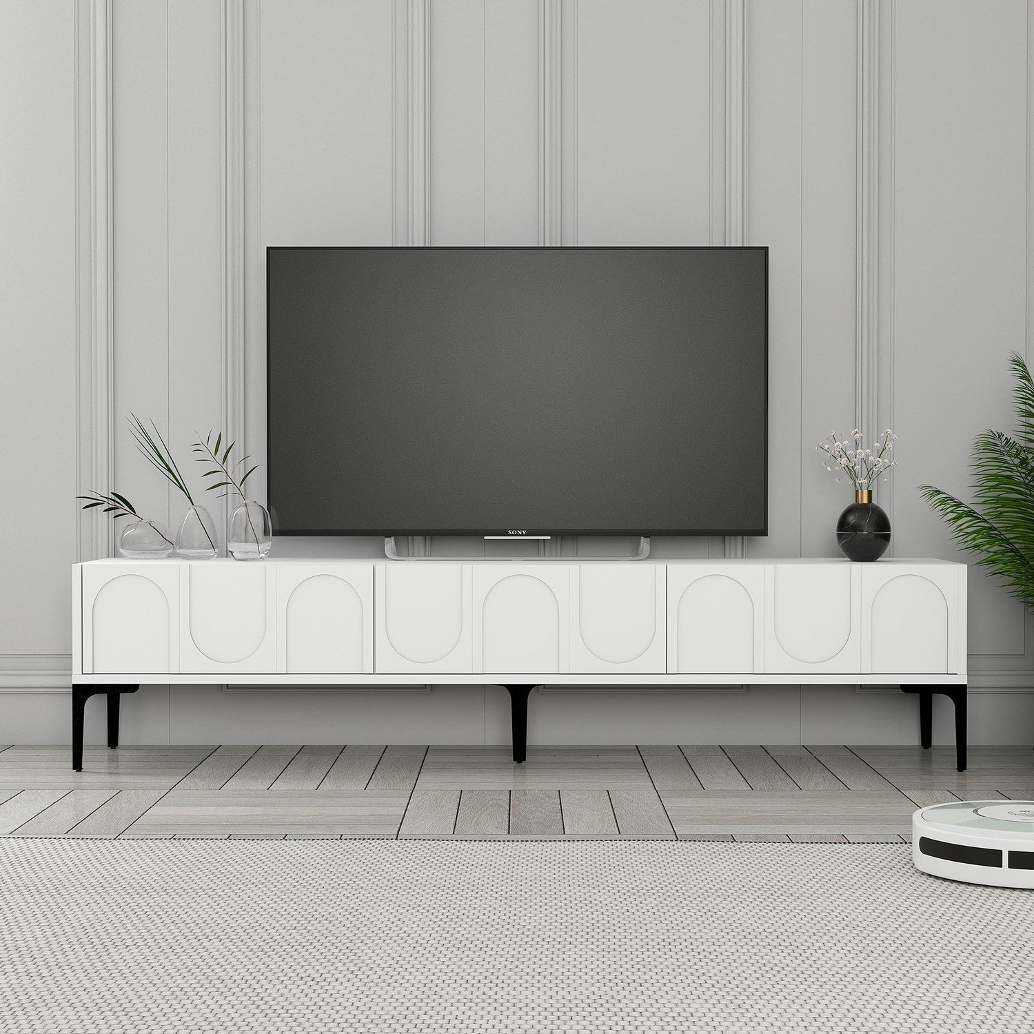 TV ormarić Lyon 42 - White, Black | AG-vitahome.hr