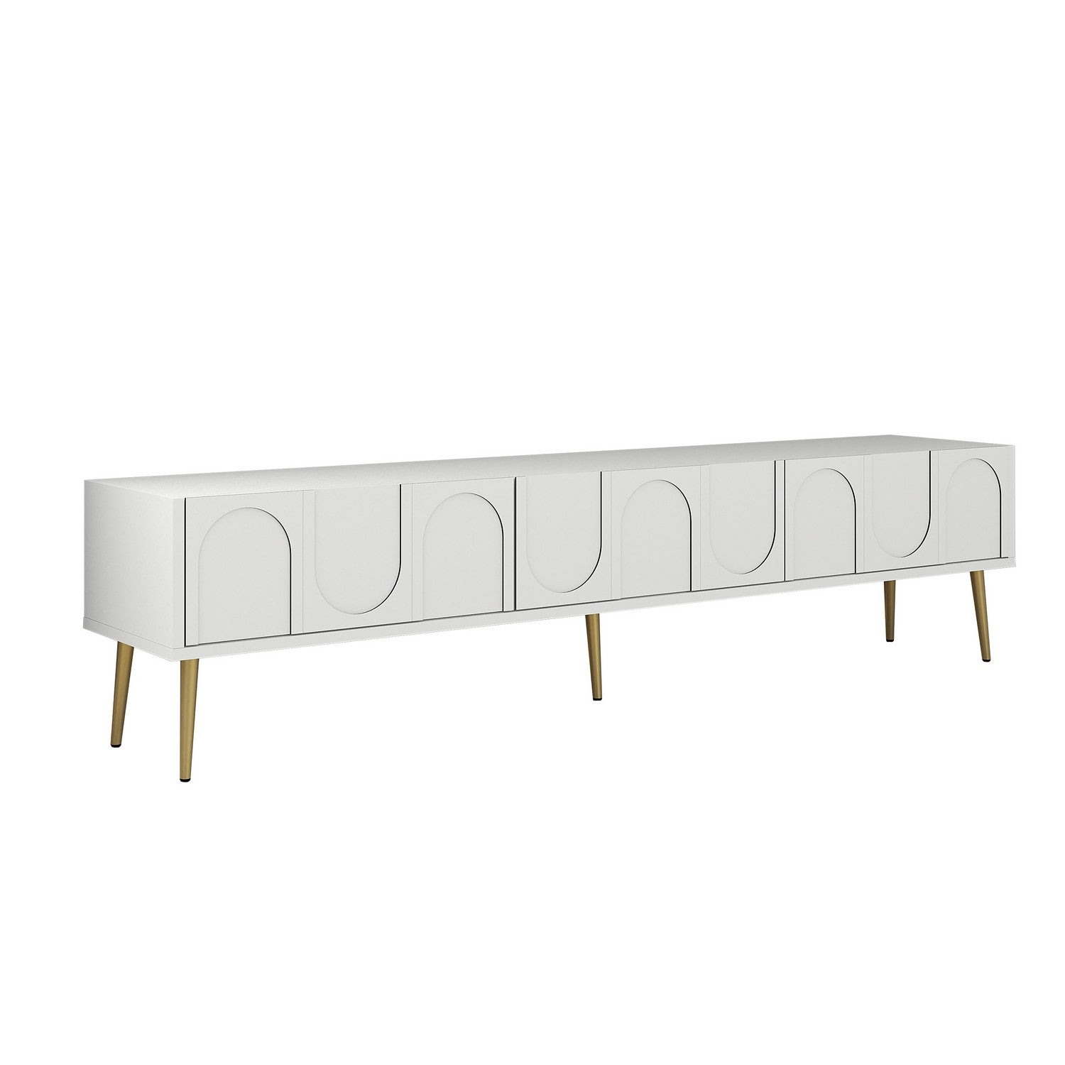TV ormarić Lyon 43 - White, Gold | AG-vitahome.hr