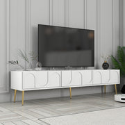 TV ormarić Lyon 43 - White, Gold | AG-vitahome.hr