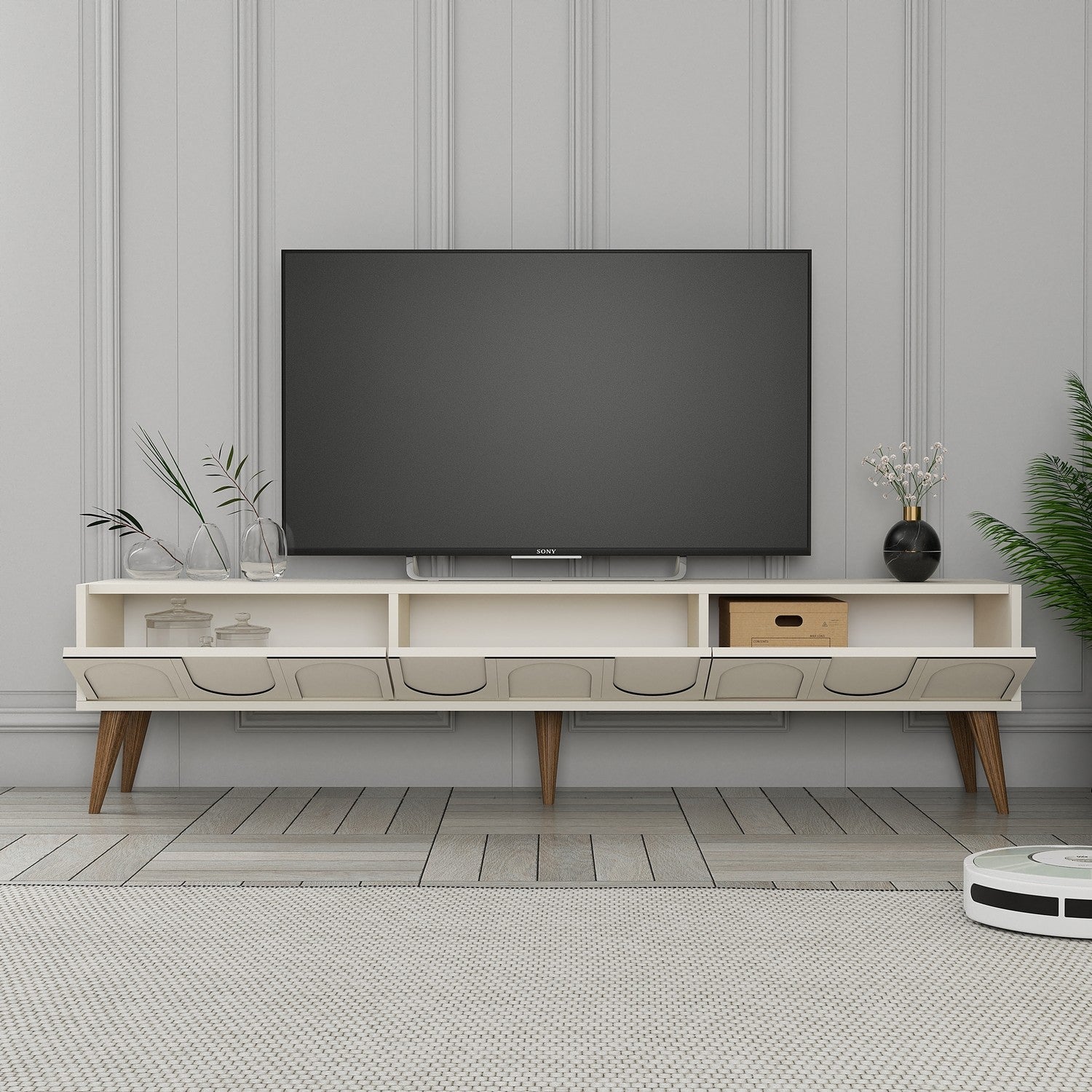 TV ormarić Lyon 44 - Cream, Walnut | AG-vitahome.hr