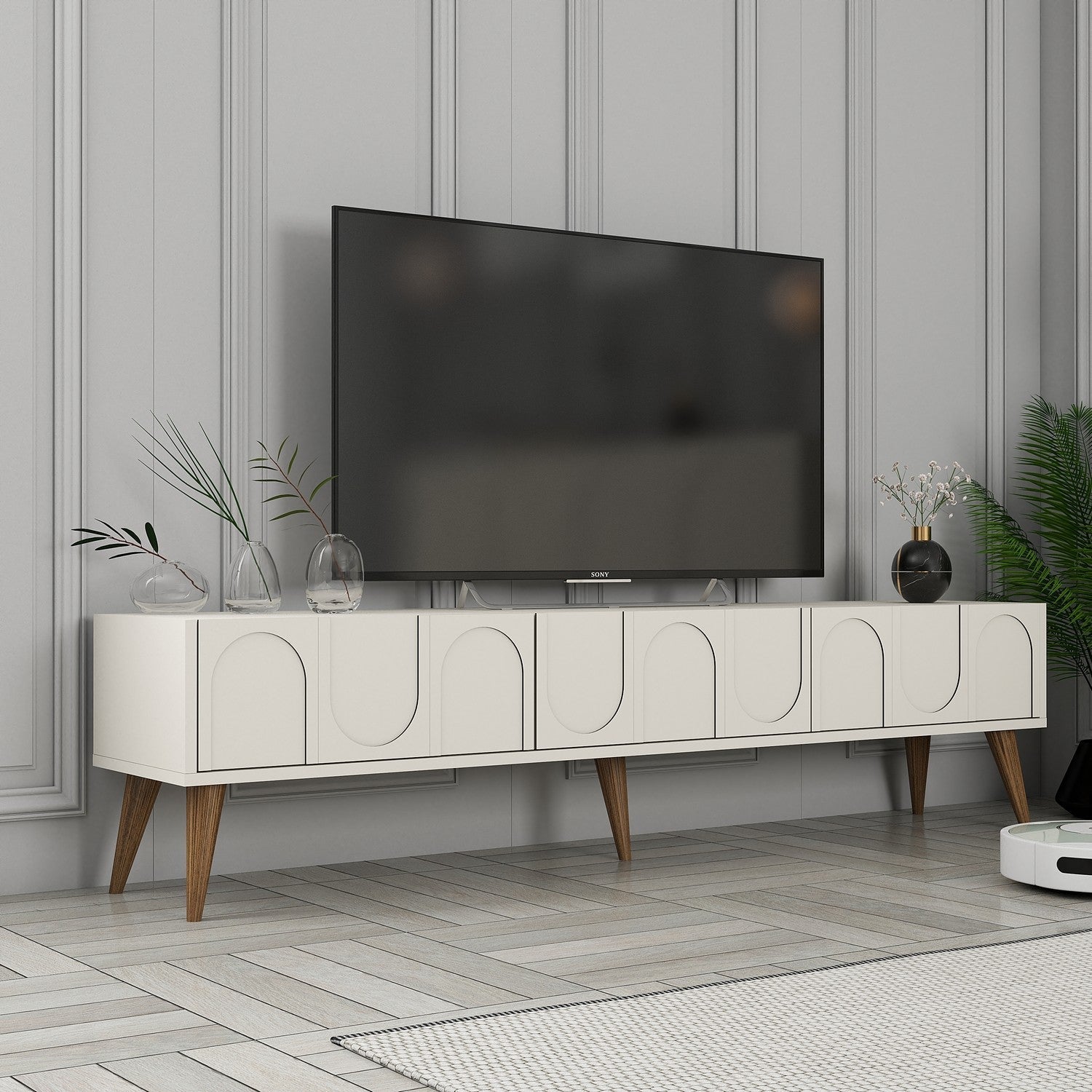 TV ormarić Lyon 44 - Cream, Walnut | AG-vitahome.hr