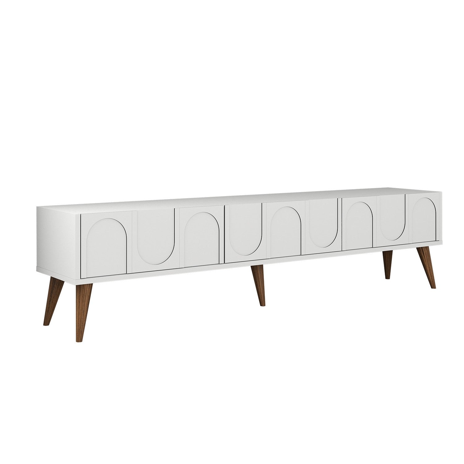 TV ormarić Lyon 44 - White, Walnut | AG-vitahome.hr