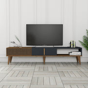 TV ormarić Milan Alt - Walnut, Anthracite | AG-vitahome.hr