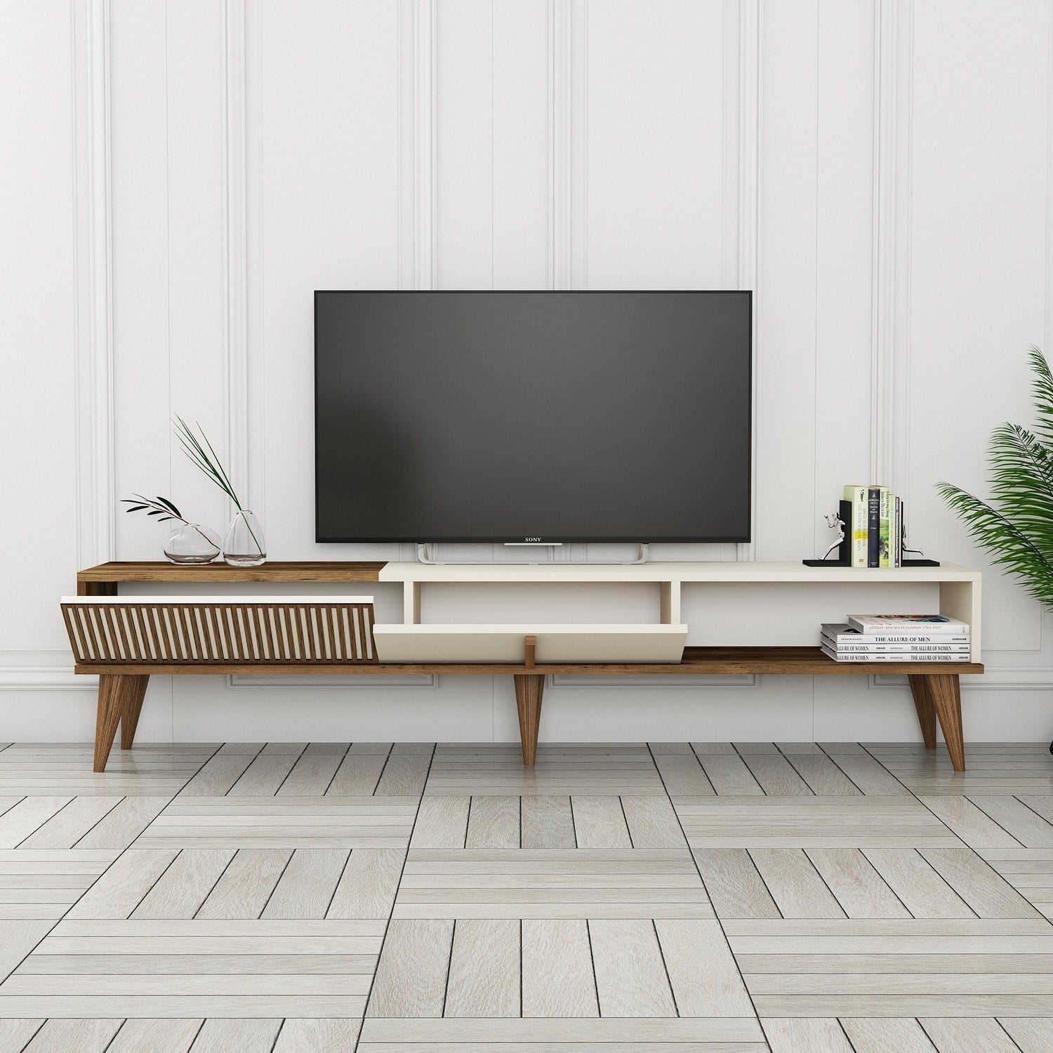 TV ormarić Milan Alt - Walnut, Cream | AG-vitahome.hr