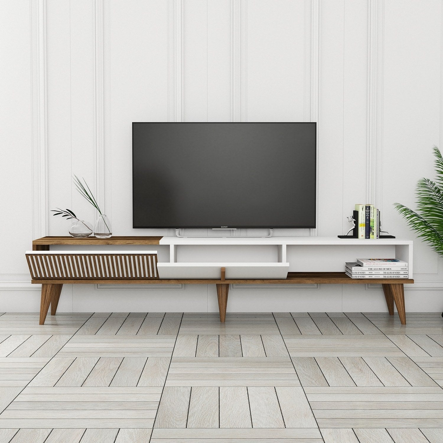 TV ormarić Milan Alt - Walnut, White | AG-vitahome.hr