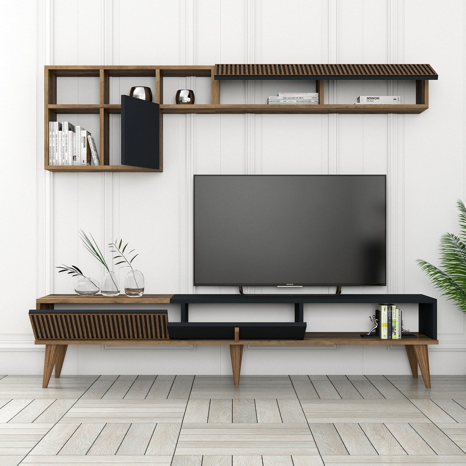 TV ormarić Milan TV - Walnut, Anthracite | AG-vitahome.hr