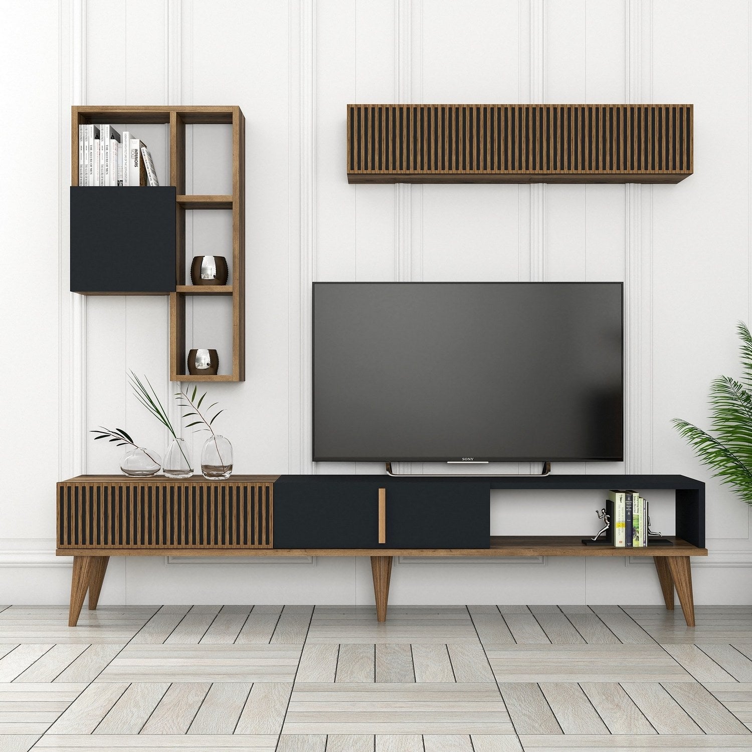 TV ormarić Milan TV - Walnut, Anthracite | AG-vitahome.hr