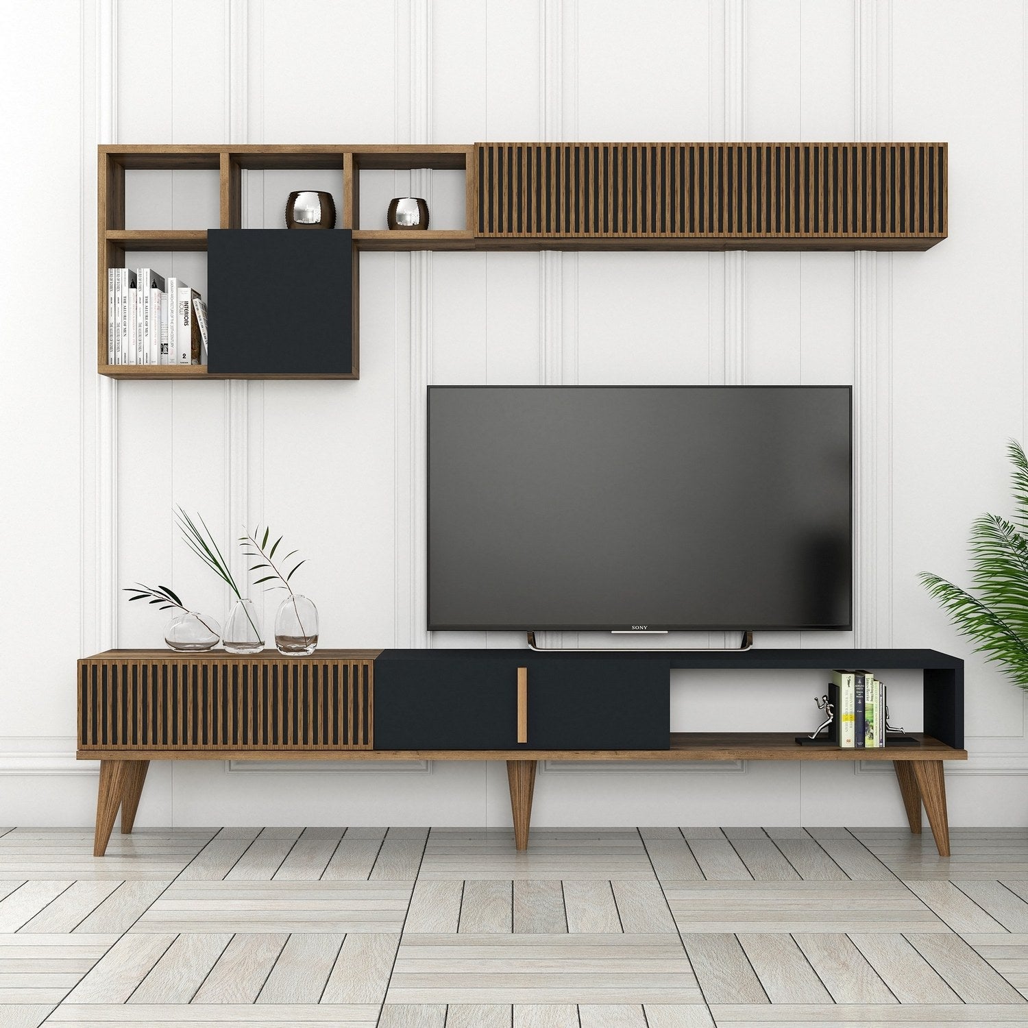 TV ormarić Milan TV - Walnut, Anthracite | AG-vitahome.hr