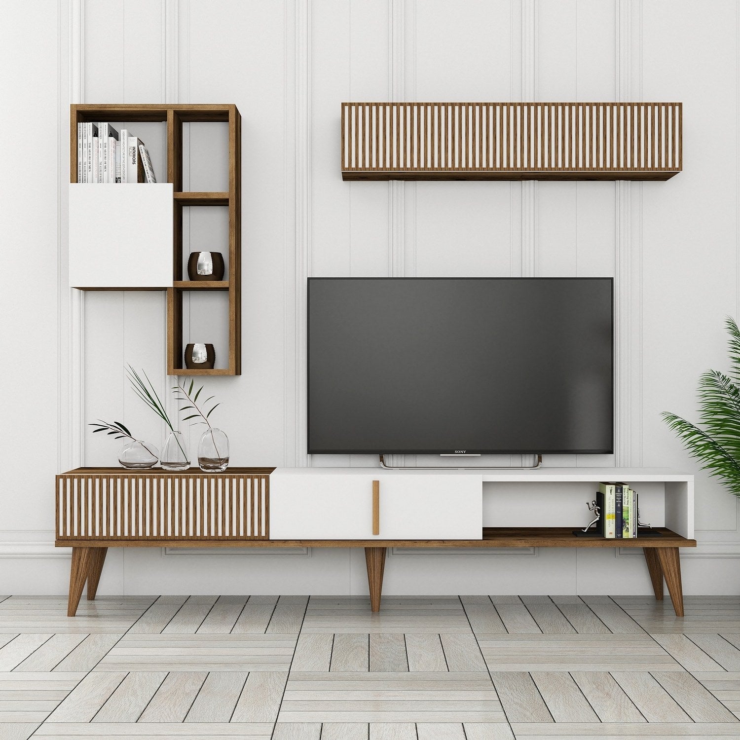 TV ormarić Milan TV - Walnut, White | AG-vitahome.hr