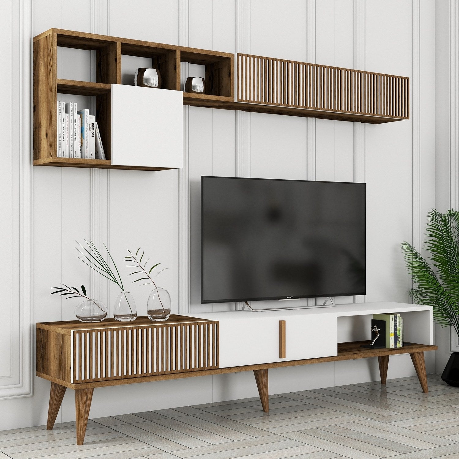 TV ormarić Milan TV - Walnut, White | AG-vitahome.hr