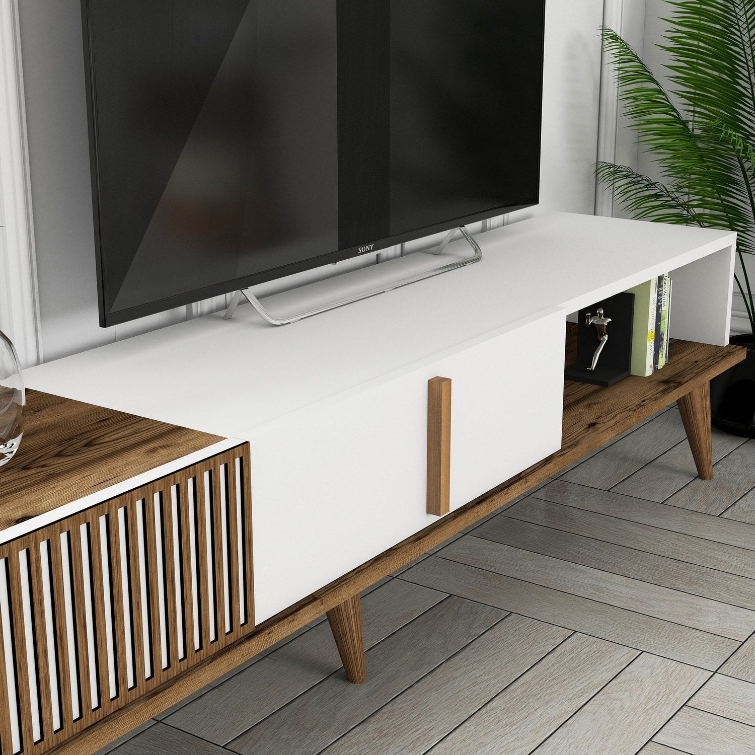 TV ormarić Milan TV - Walnut, White | AG-vitahome.hr