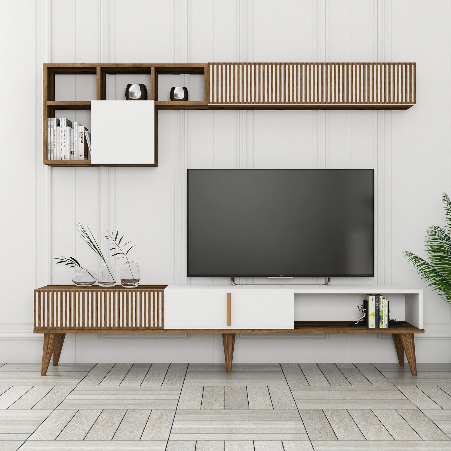 TV ormarić Milan TV - Walnut, White | AG-vitahome.hr