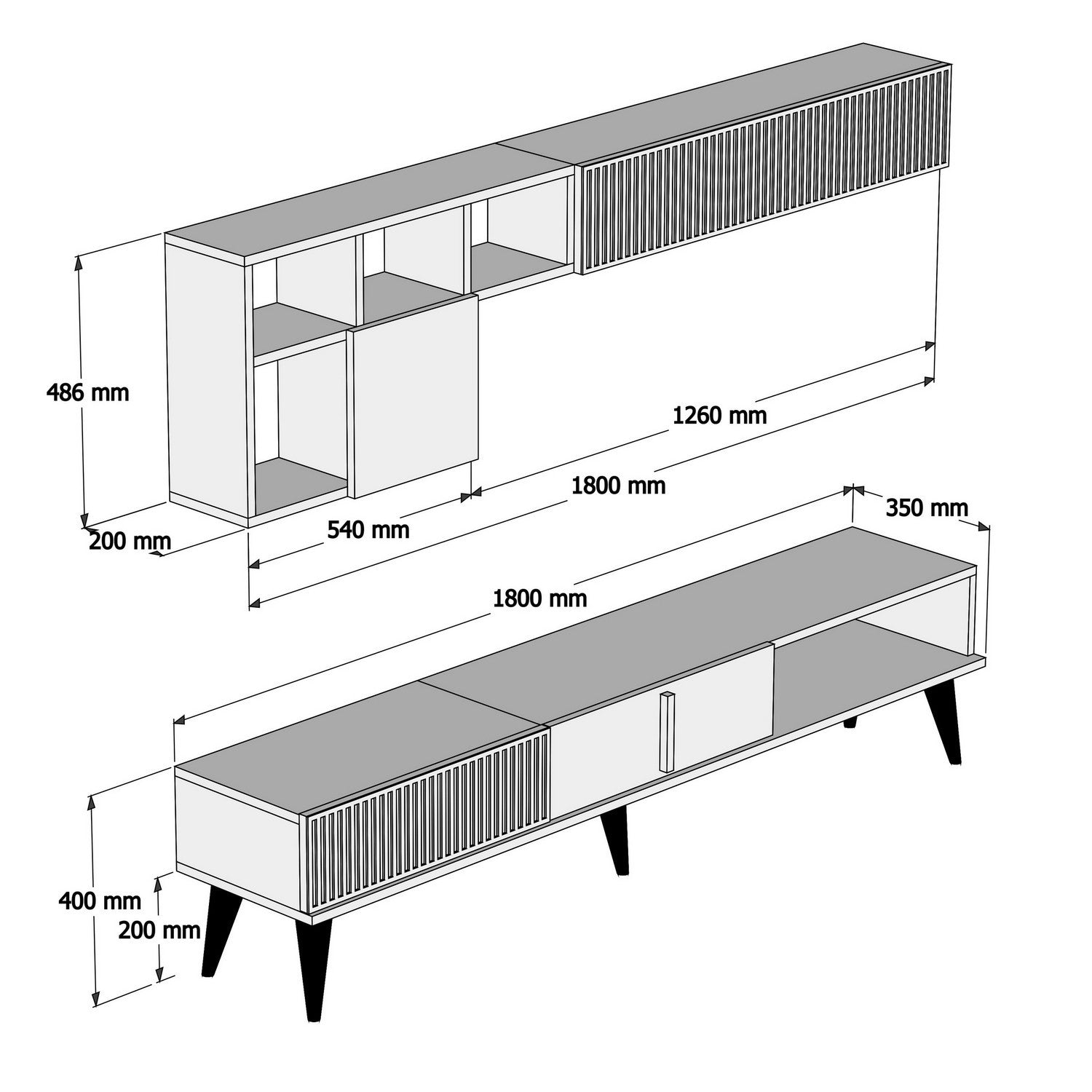 TV ormarić Milan - Walnut | AG-vitahome.hr
