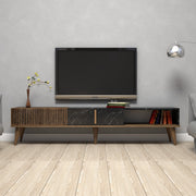 TV ormarić Milan - Walnut, Black | AG-vitahome.hr