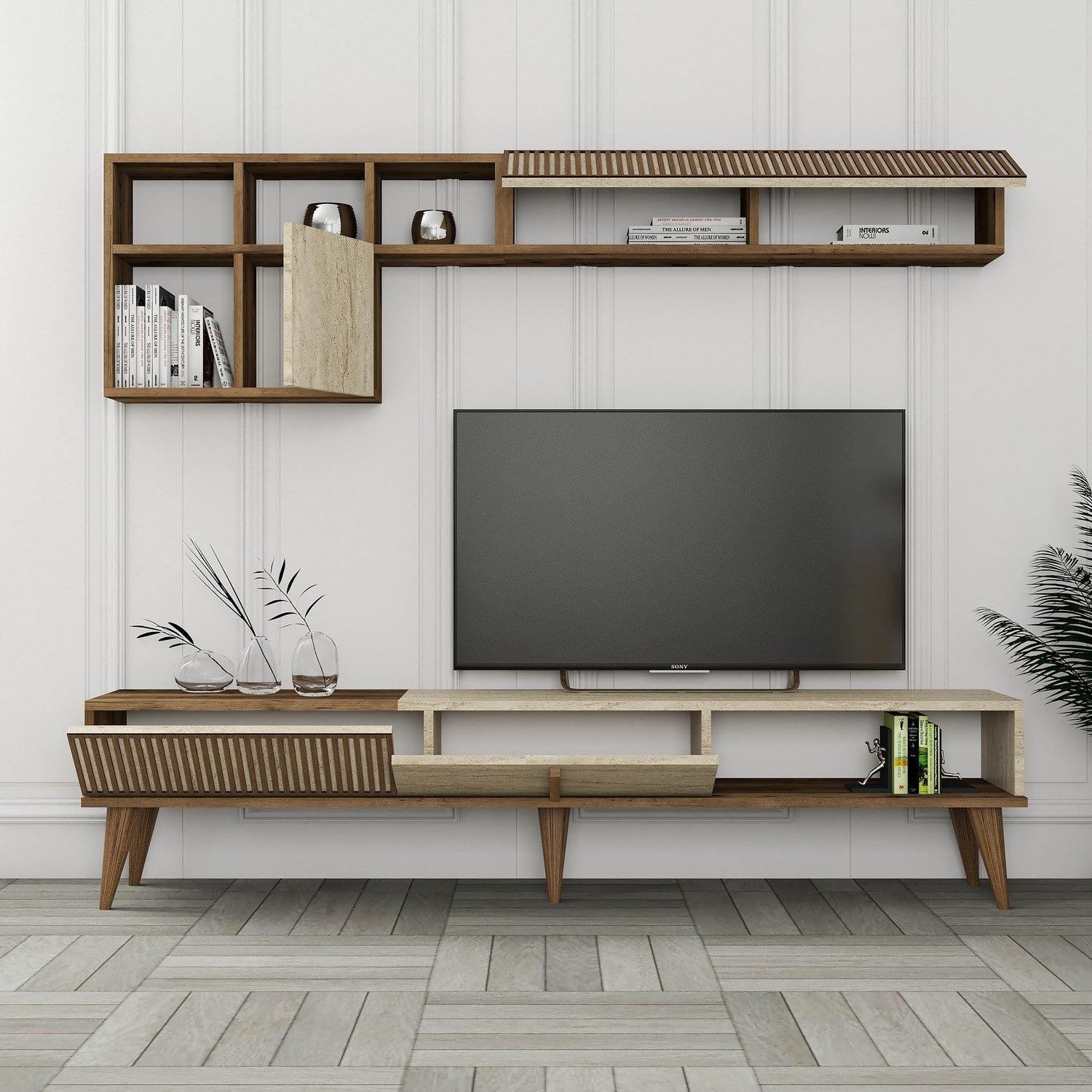 TV ormarić Milan - Walnut, Travertine | AG-vitahome.hr