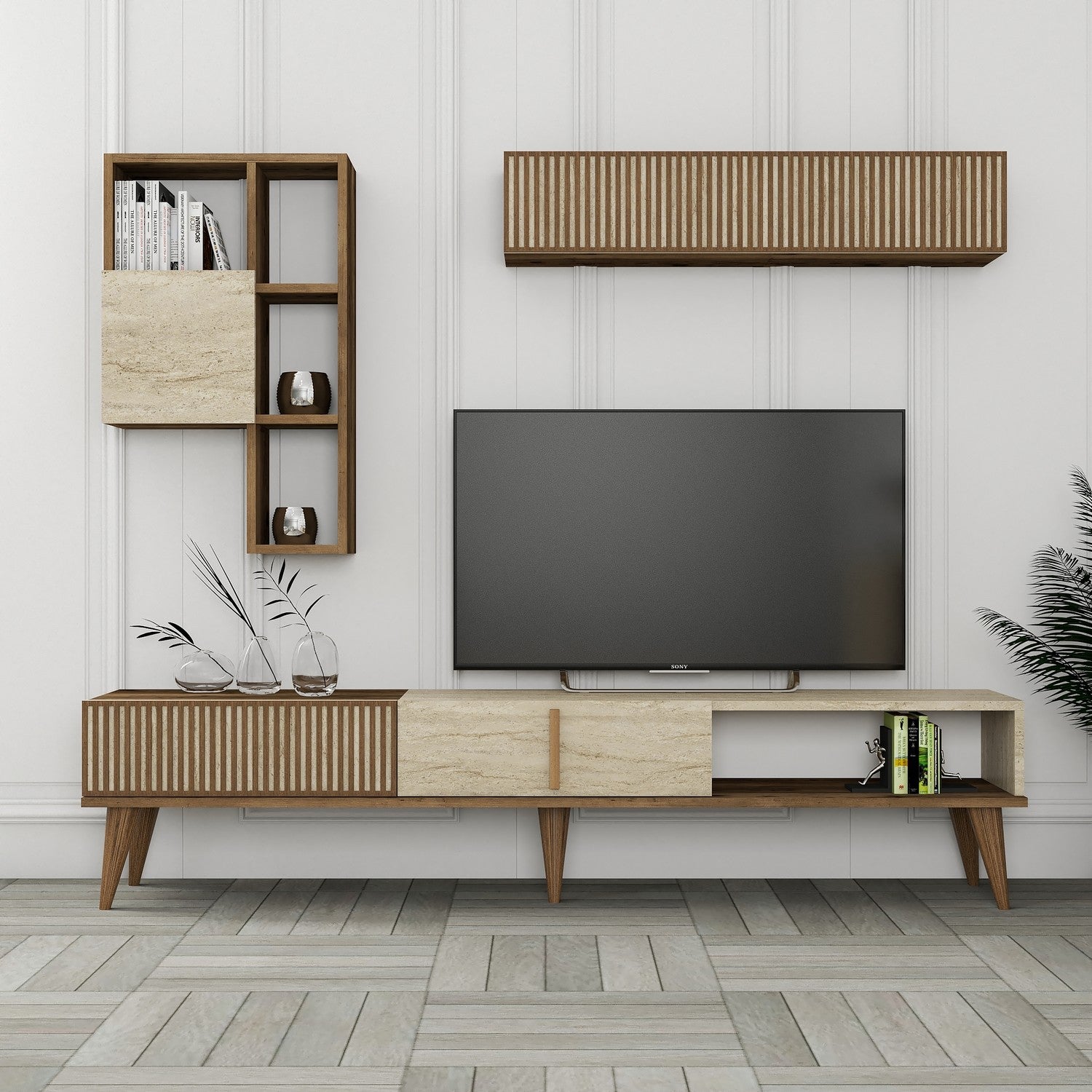 TV ormarić Milan - Walnut, Travertine | AG-vitahome.hr