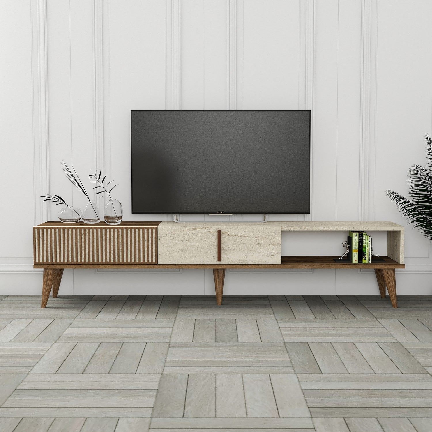 TV ormarić Milan - Walnut, Travertine | AG-vitahome.hr