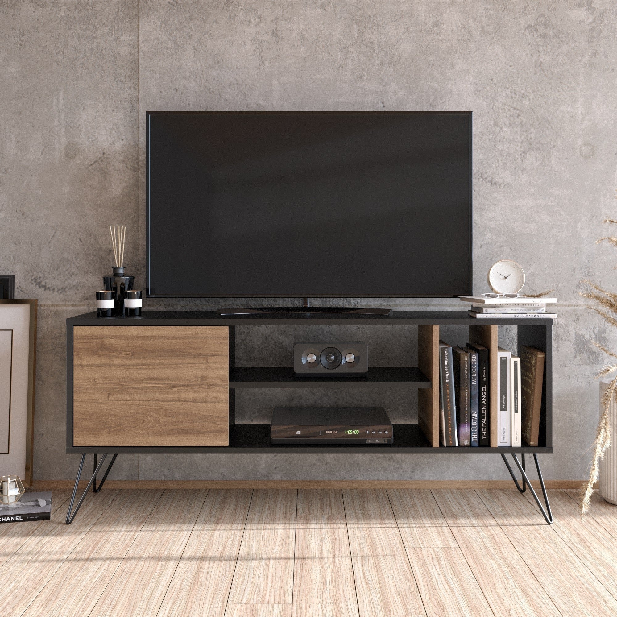 TV ormarić Mistico (140) - Walnut, Black | AG-vitahome.hr