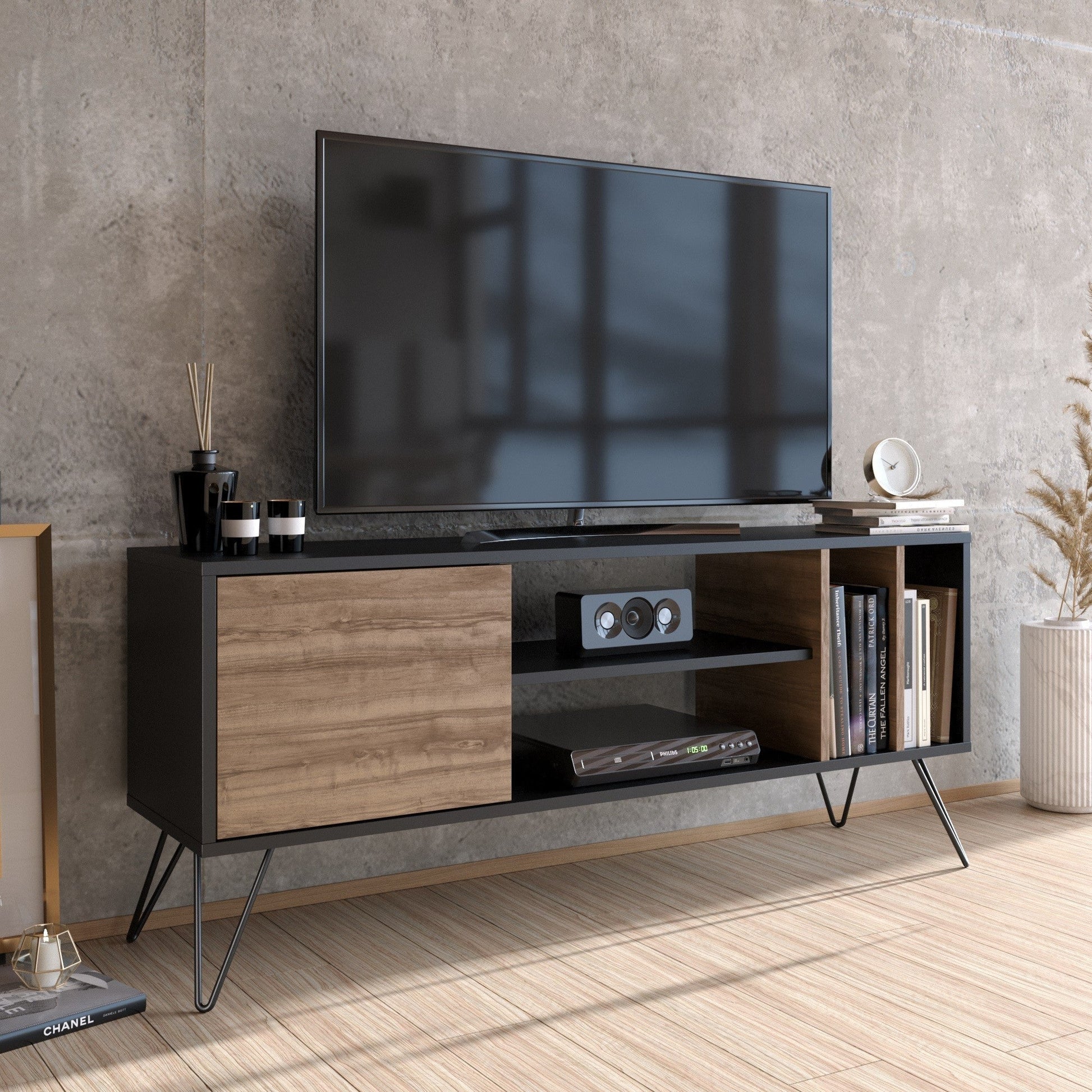TV ormarić Mistico (140) - Walnut, Black | AG-vitahome.hr