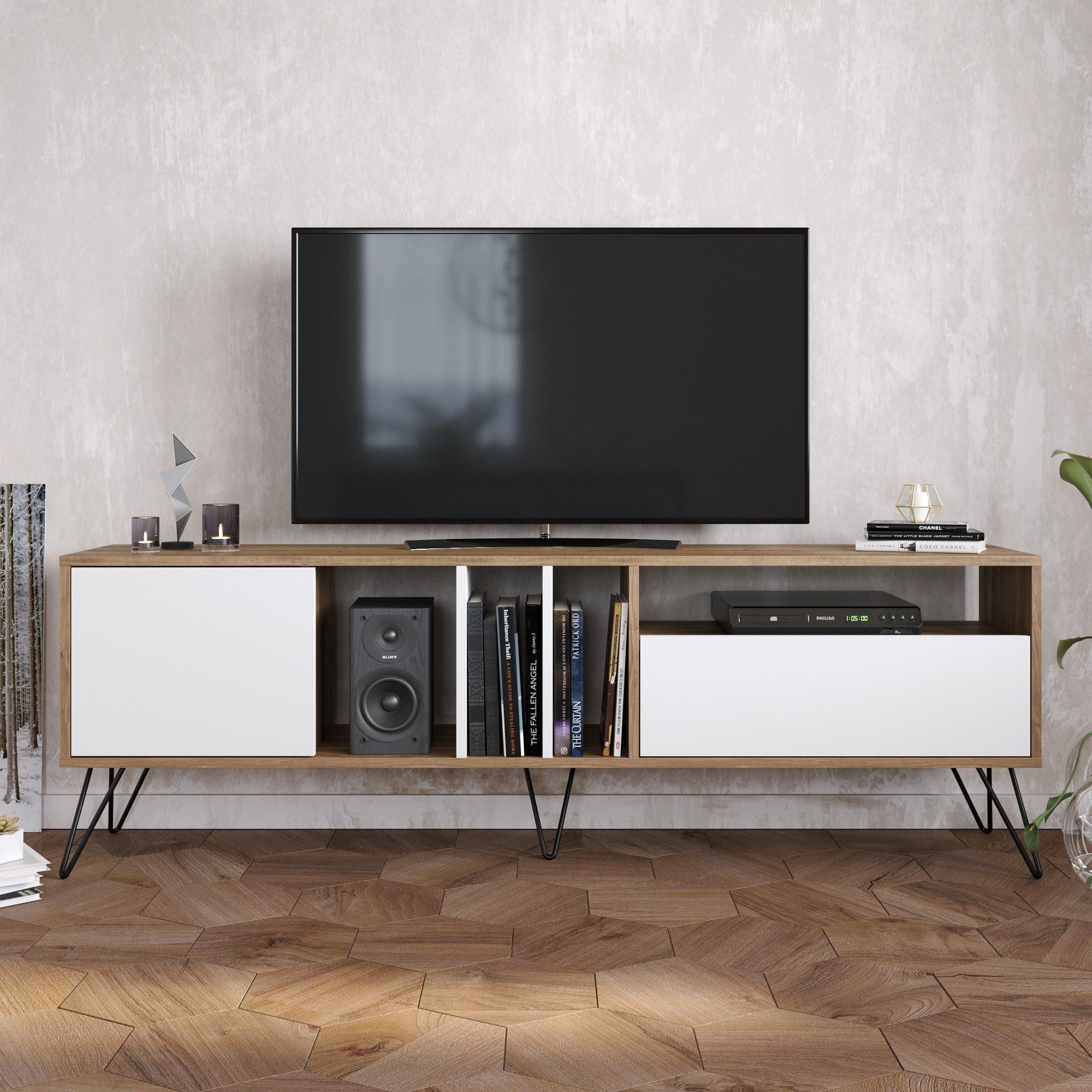 TV ormarić Mistico (180) - Walnut, White | AG-vitahome.hr