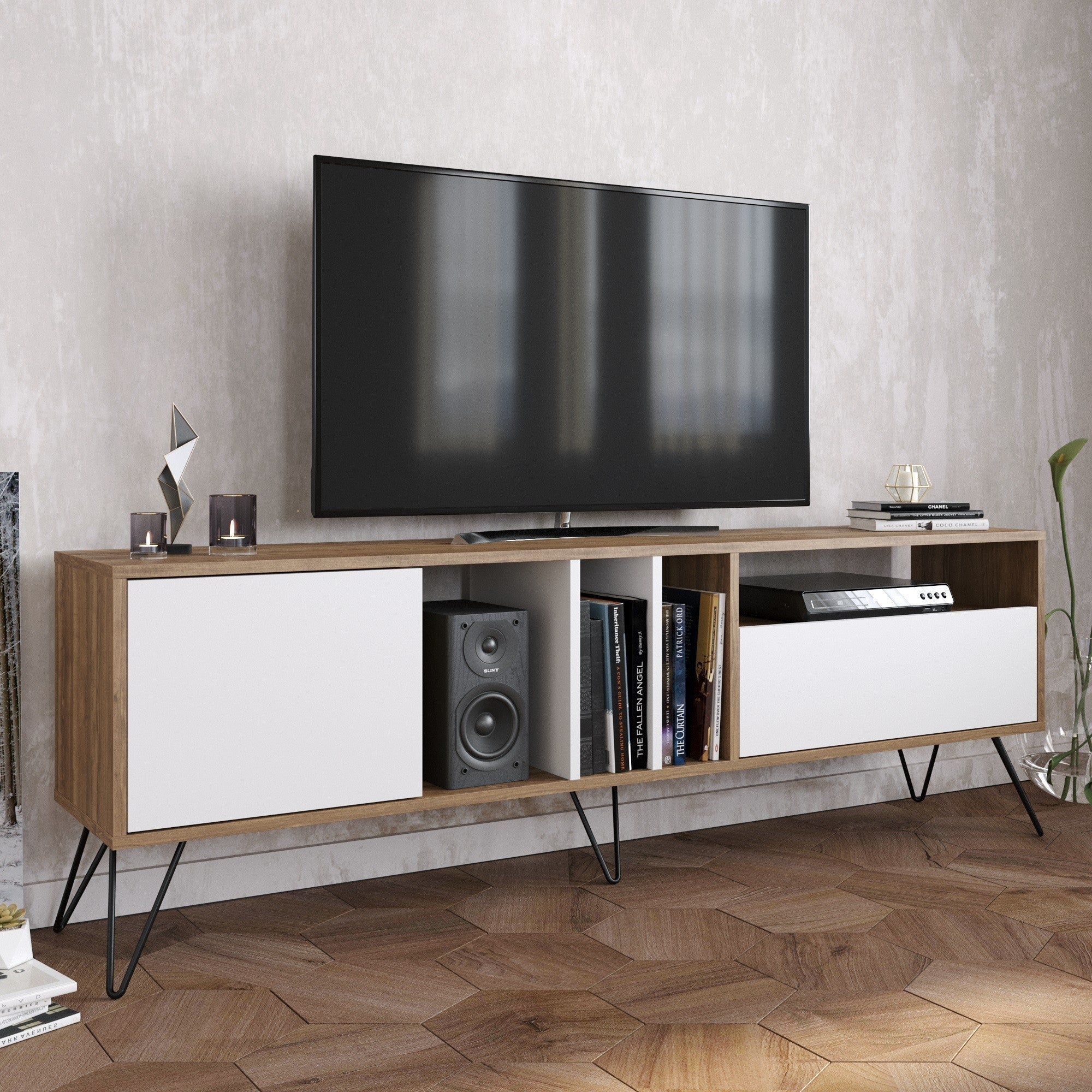 TV ormarić Mistico (180) - Walnut, White | AG-vitahome.hr