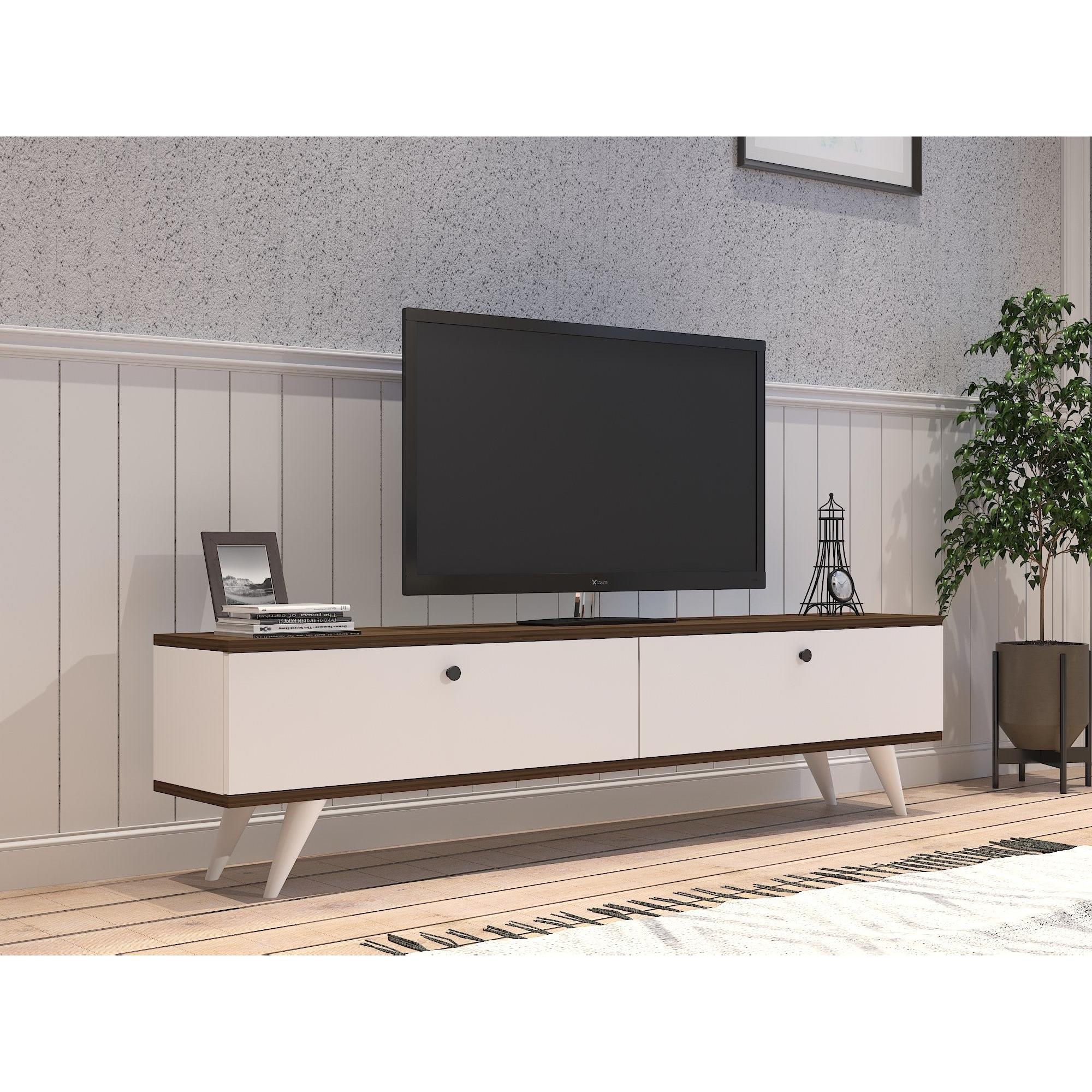 TV ormarić Paris - White, Walnut | AG-vitahome.hr