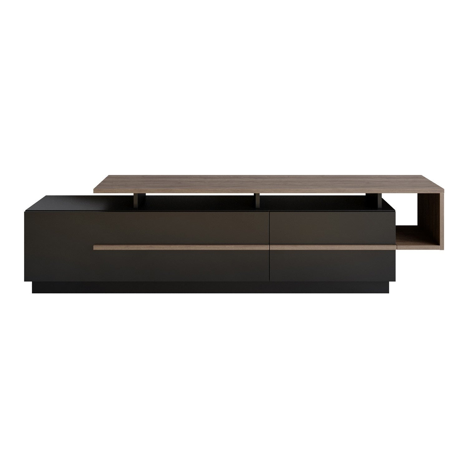TV ormarić Pia - Black, Walnut | AG-vitahome.hr