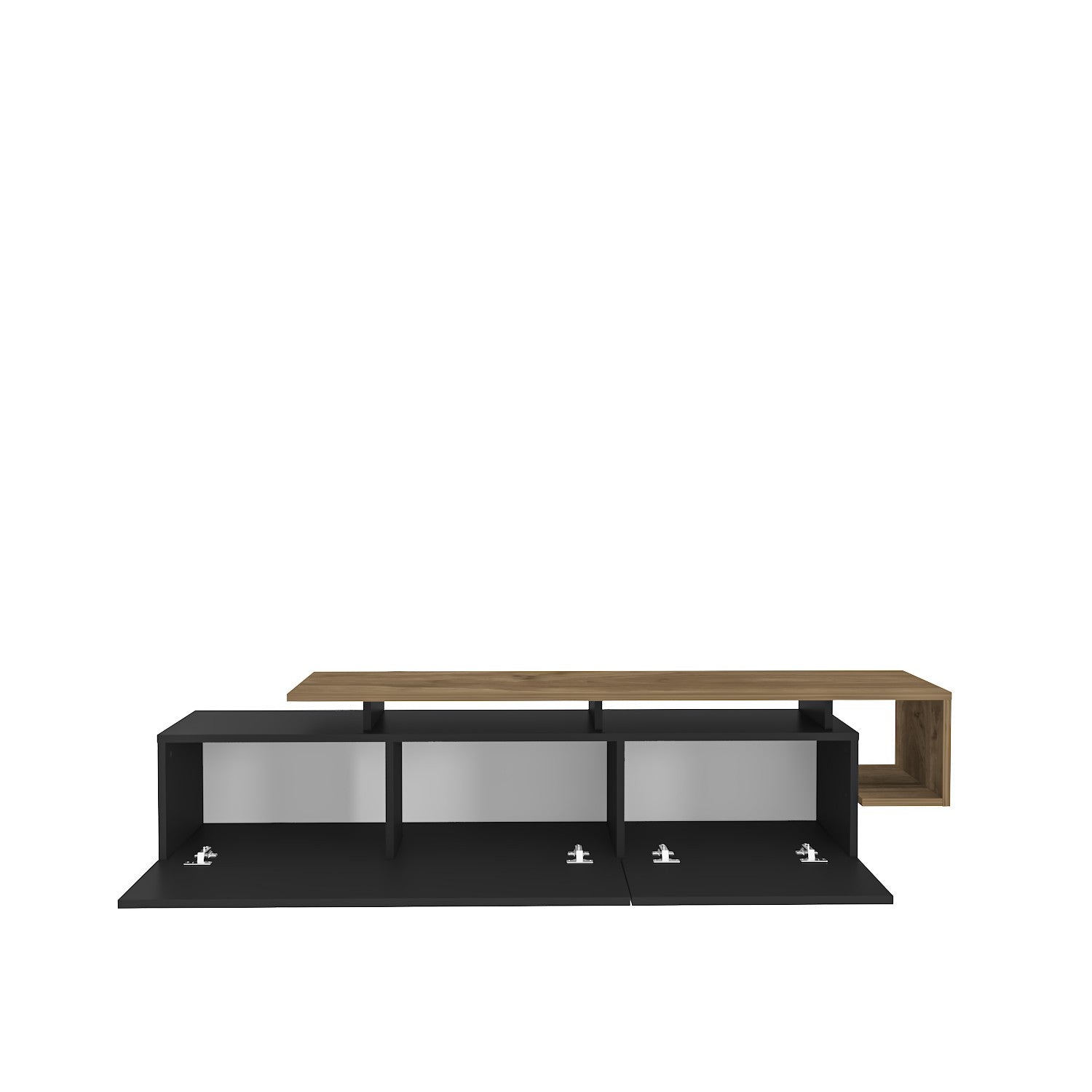 TV ormarić Pia - Black, Walnut | AG-vitahome.hr