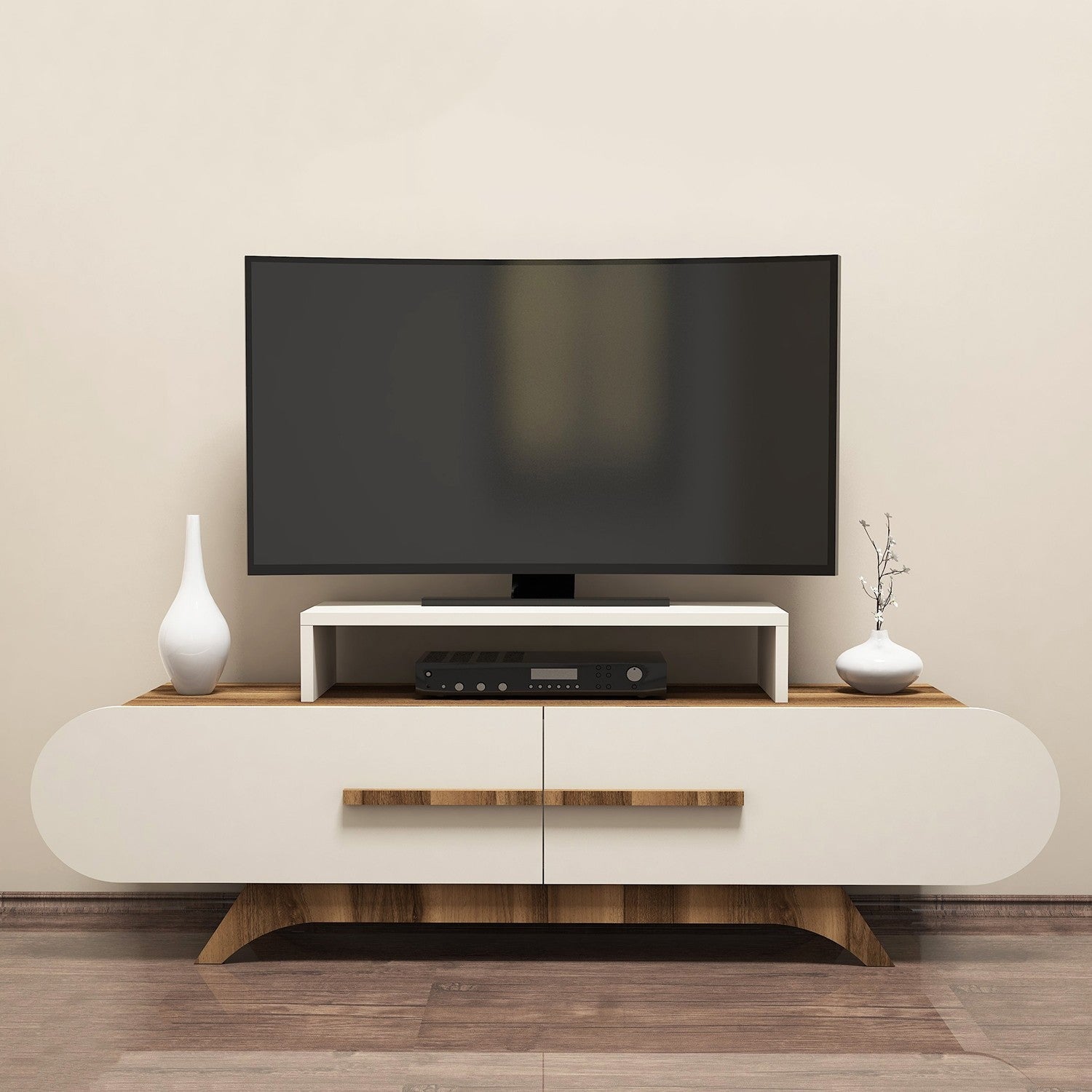 TV ormarić Rose - Walnut, Cream | AG-vitahome.hr