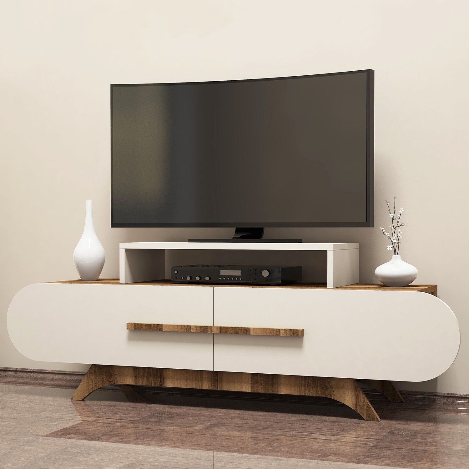 TV ormarić Rose - Walnut, Cream | AG-vitahome.hr