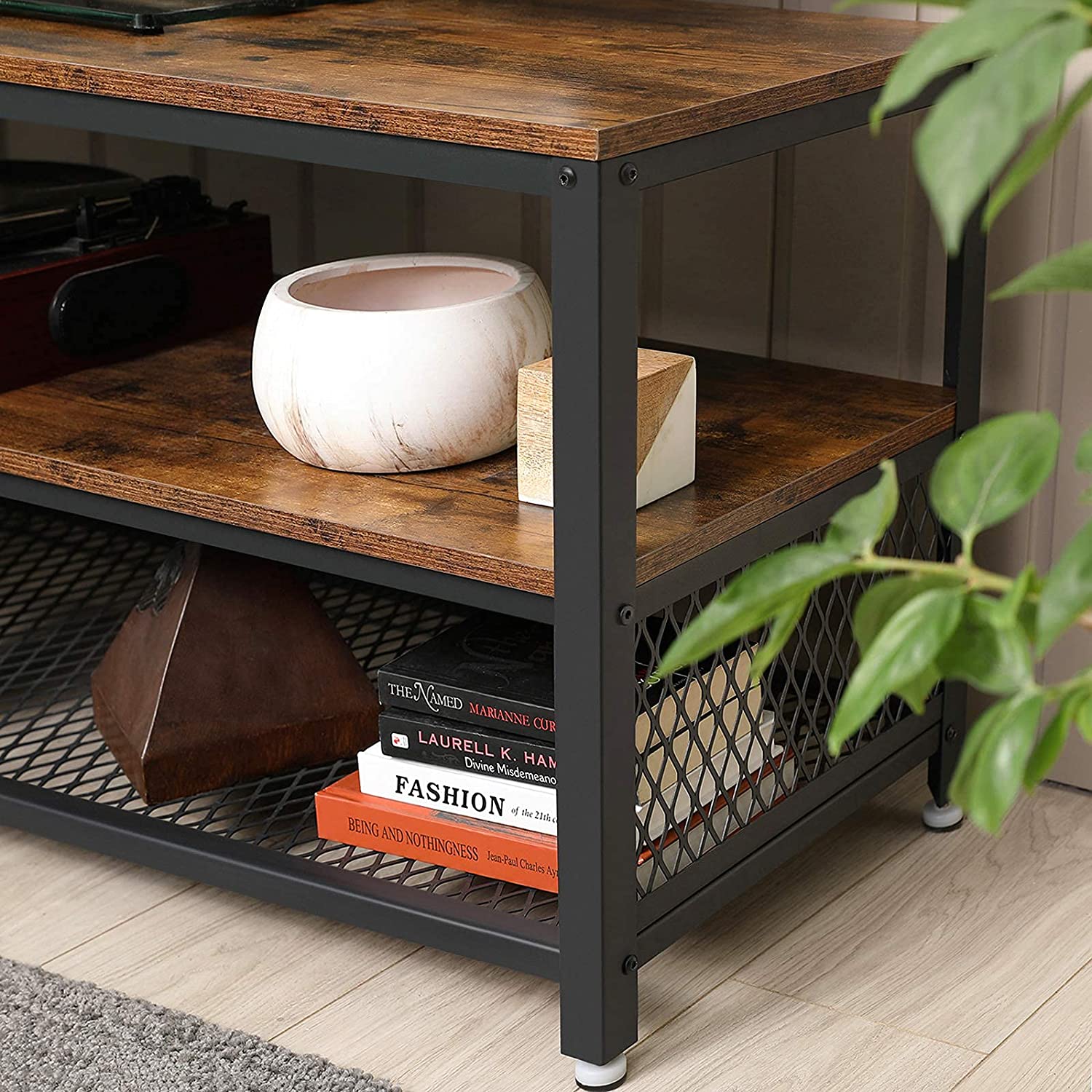 TV ormarić, Rustic TV stalak 140 x 40 x 52 cm rustikalno smeđi | Vasagle-vitahome.hr