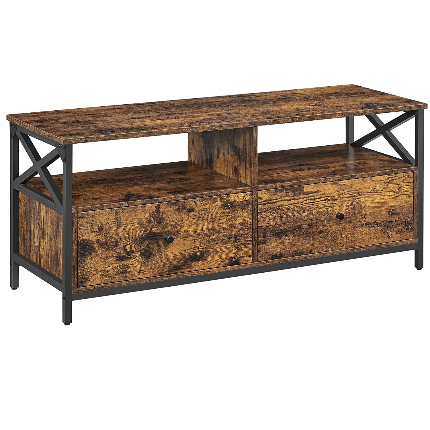 TV ormarić s 2 ladice 120 x 50 x 40 cm rustikalno smeđi | Vasagle-vitahome.hr