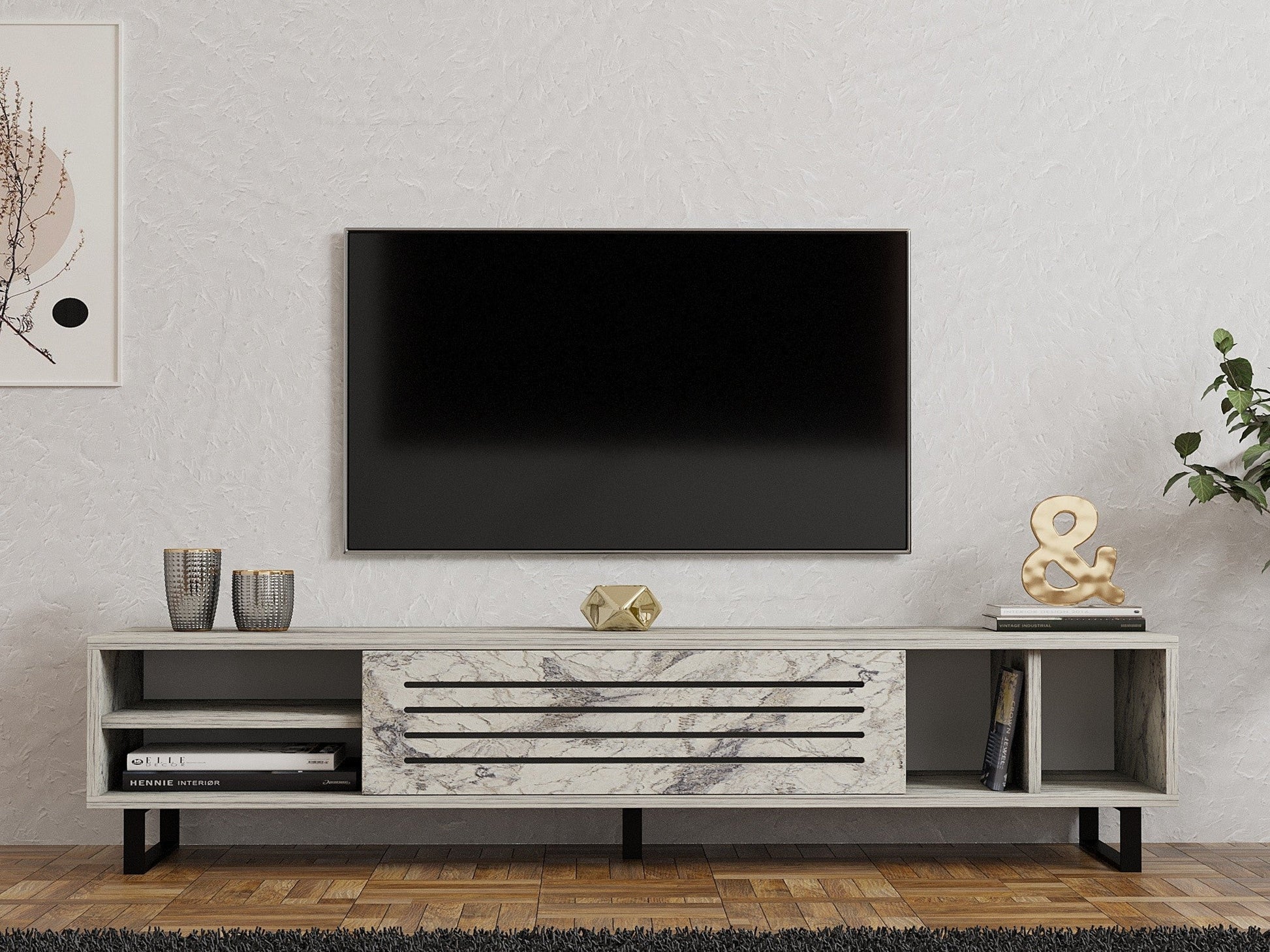 TV ormarić Safir - Freesia, Marble | AG-vitahome.hr