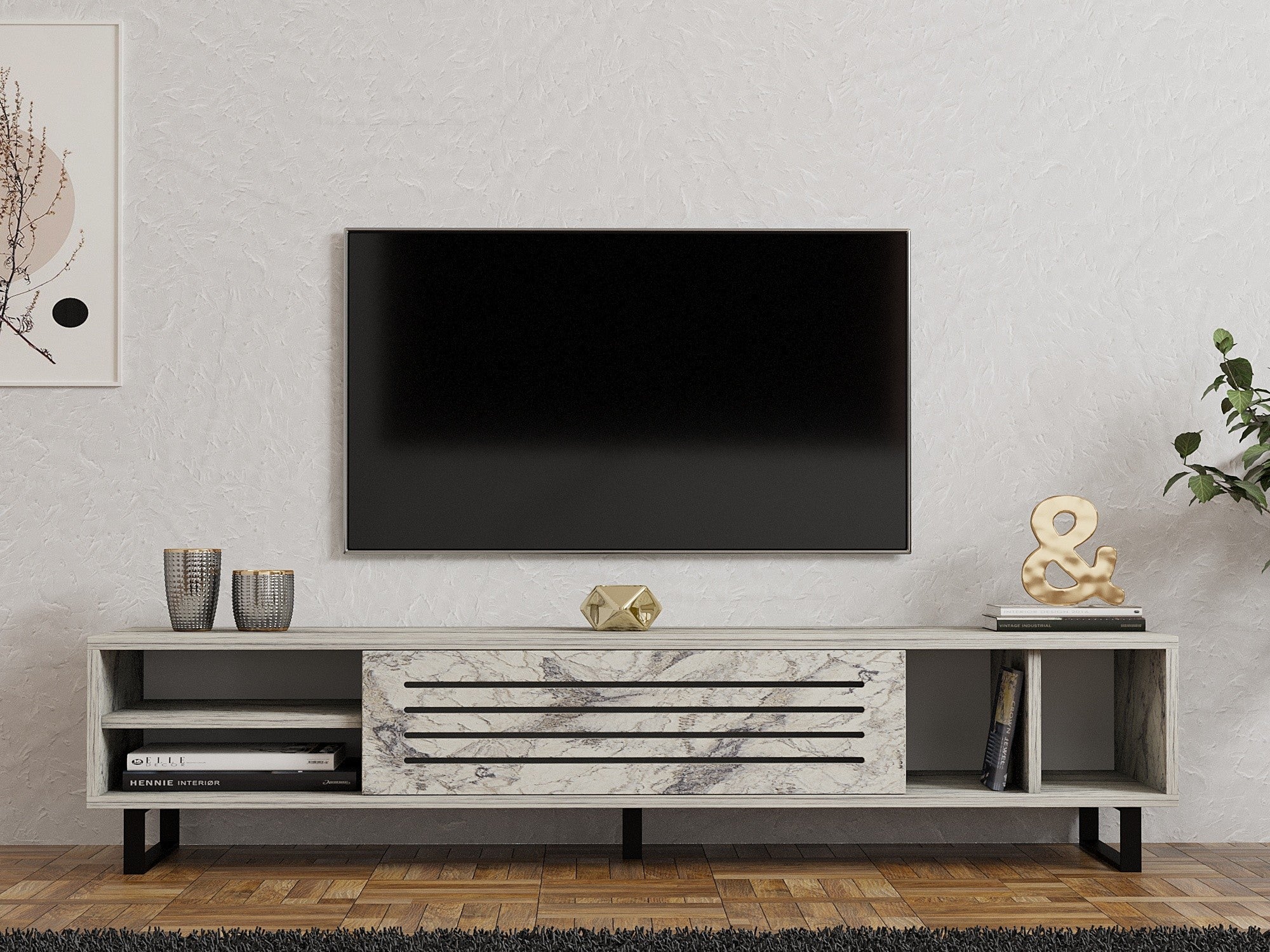 TV ormarić Safir - Freesia, Marble | AG-vitahome.hr