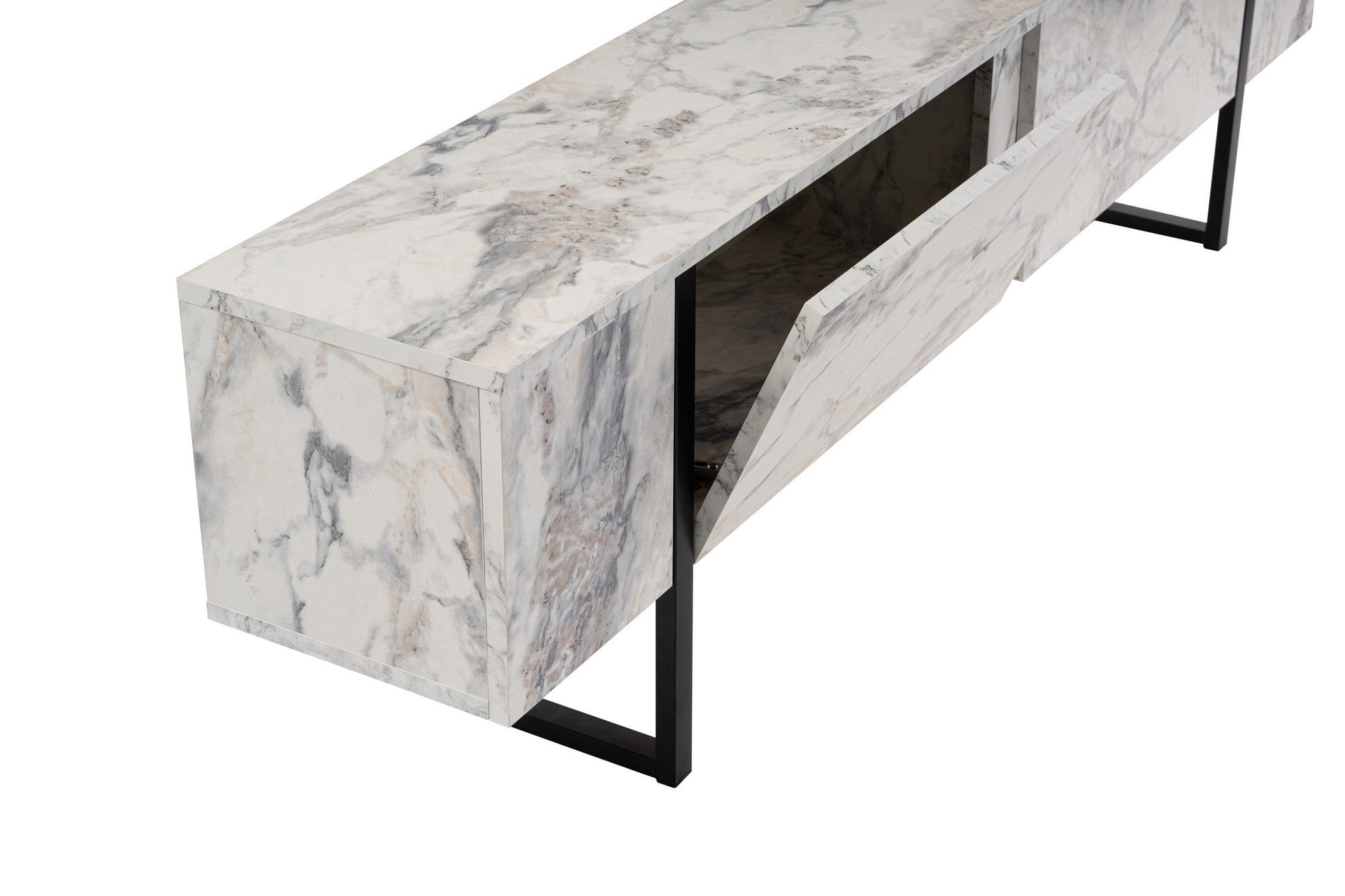TV ormarić Serenity - Fressia Marble, Black | AG-vitahome.hr