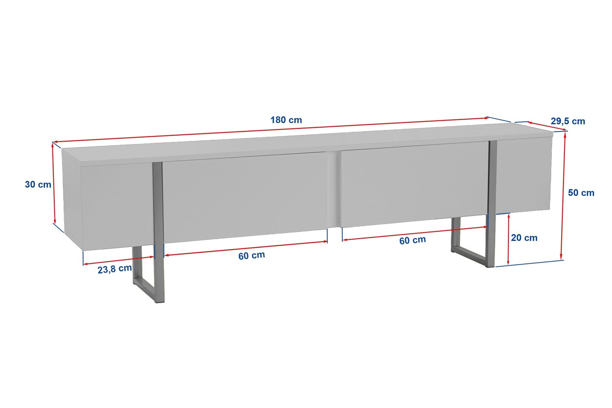 TV ormarić Serenity - Grey, Black | AG-vitahome.hr