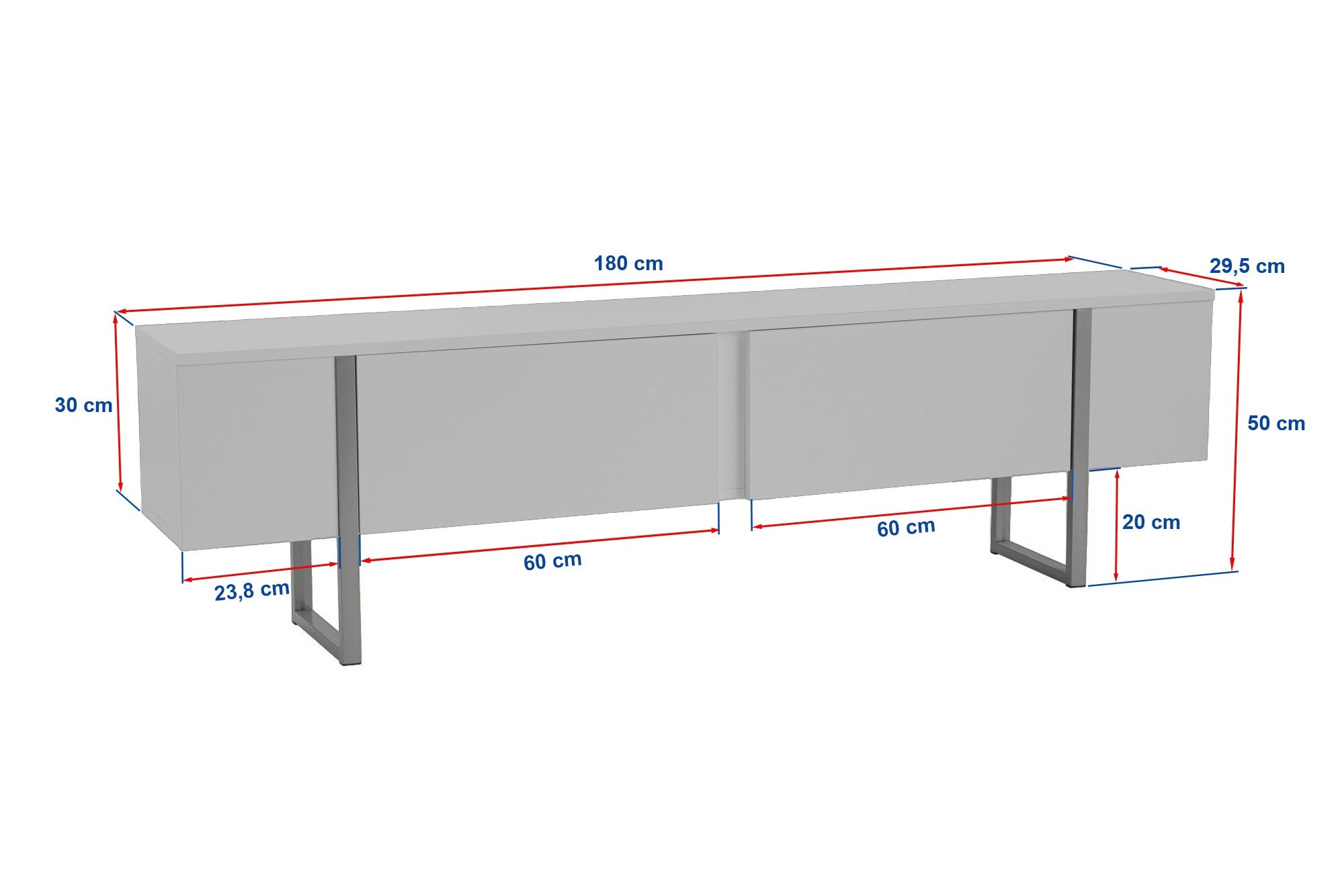 TV ormarić Serenity - Grey, Black | AG-vitahome.hr