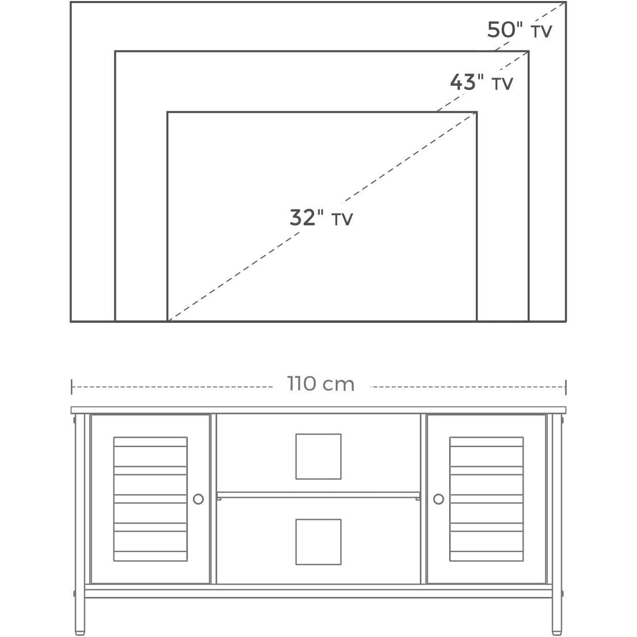 TV ormarić, TV postolje sa spremištem 110 x 40 x 50 cm rustikalno smeđa | Vasagle-vitahome.hr