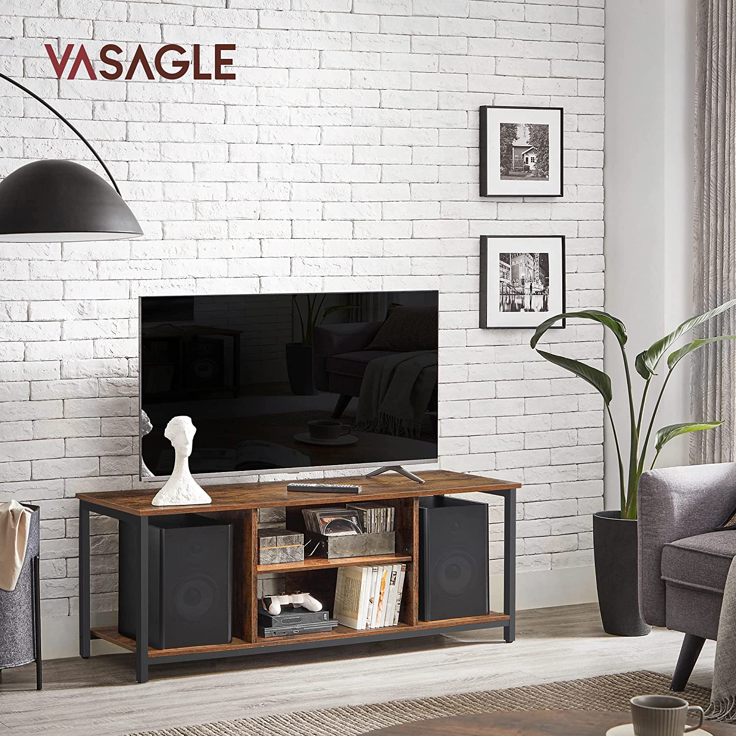 TV ormarić, TV stalak 120 x 50 x 40 cm vintage smeđa | Vasagle-vitahome.hr