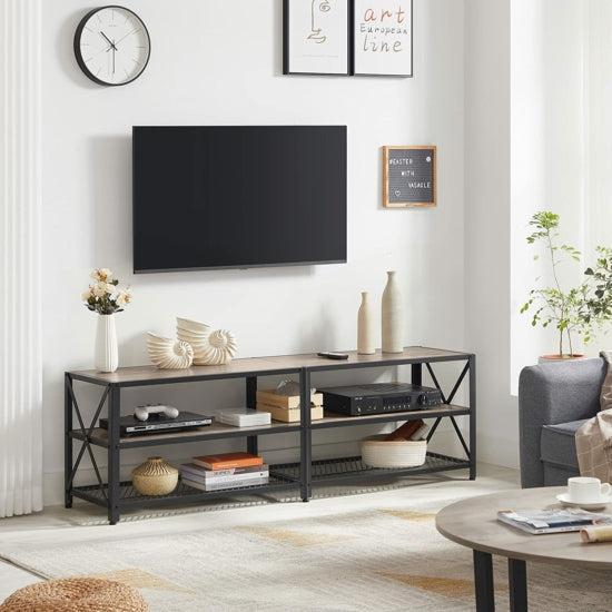 TV ormarić, TV stalak, 160 x 52 x 39 cm, siva i crna | Vasagle-vitahome.hr