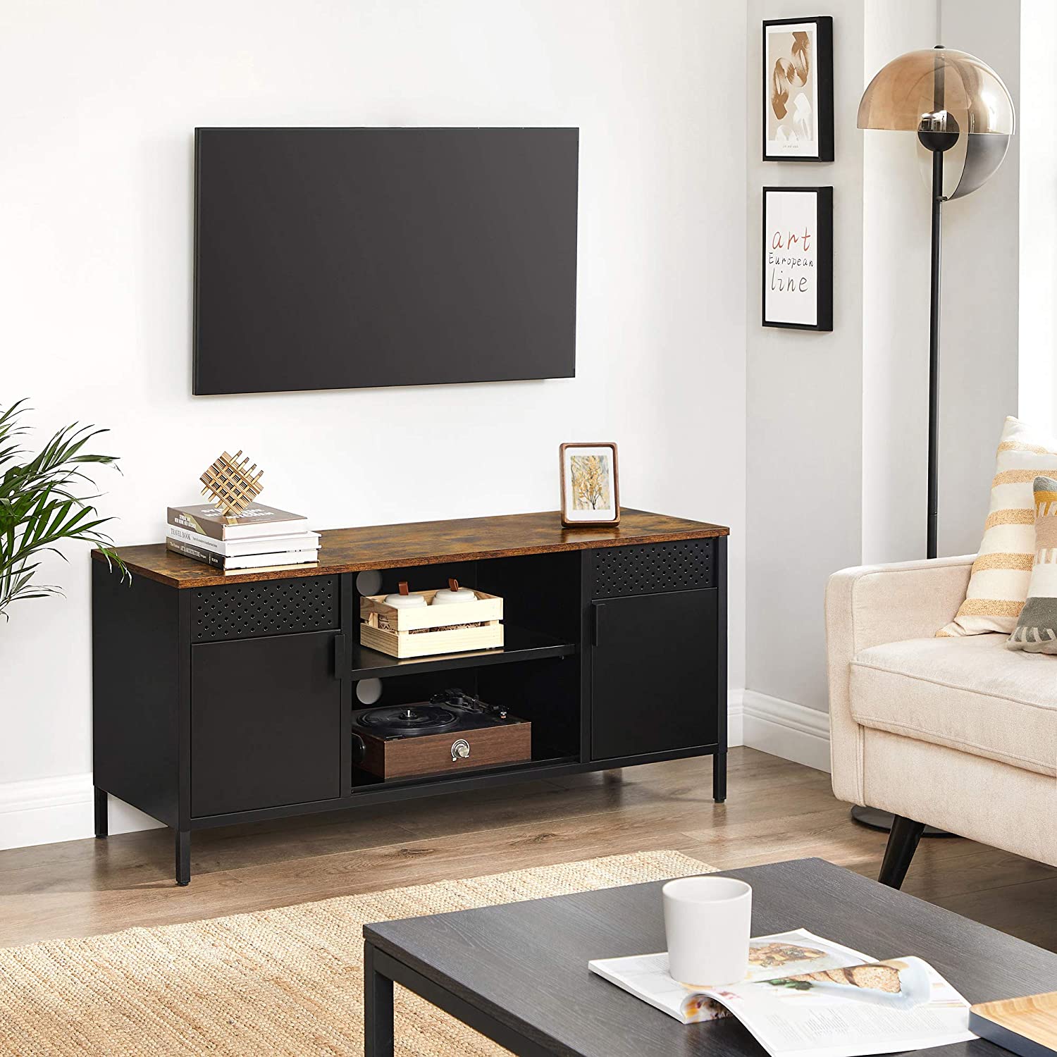 TV ormarić, TV stol s 3 podesive police 120 x 55 x 40 cm | SONGMICS-vitahome.hr