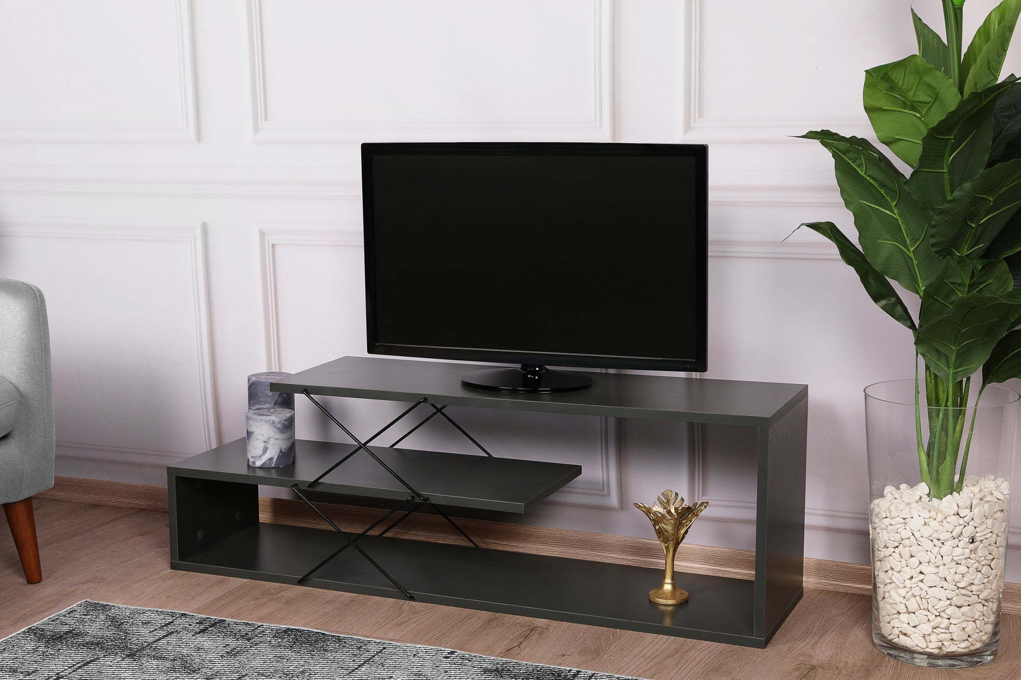 TV ormarić Zigzag - Anthracite | AG-vitahome.hr