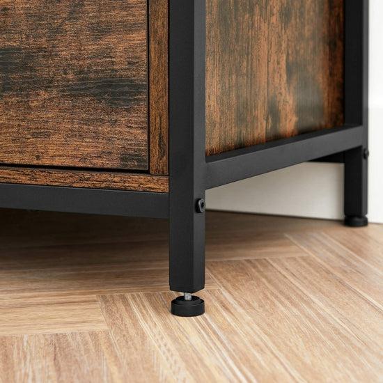 TV stalak s 3 ladice i policama za odlaganje, 147 x 50 x 40 cm, rustikalni | Vasagle-vitahome.hr