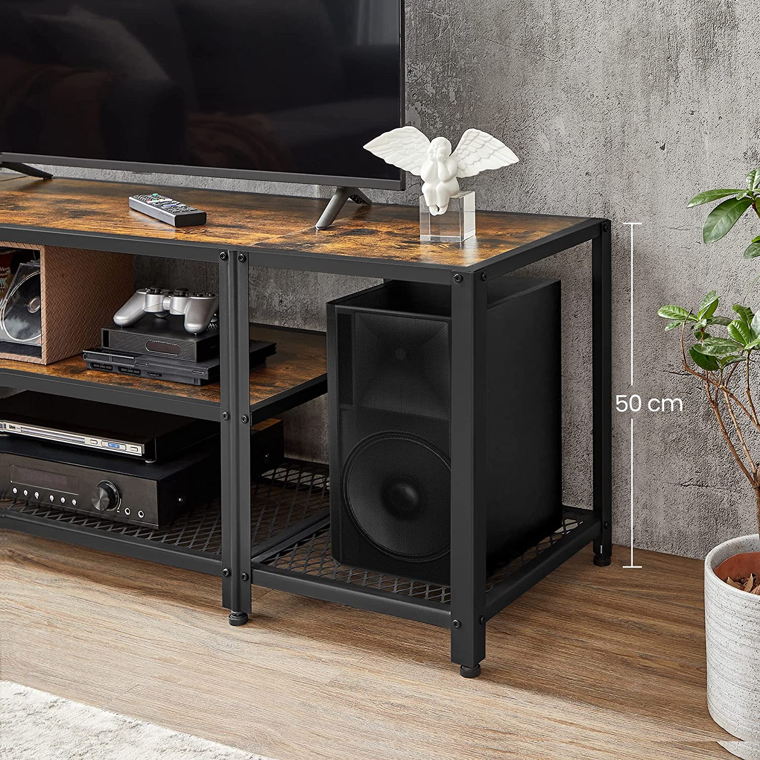 TV stalak s otvorenom policom za odlaganje 147 x 50 x 40 cm | Vasagle-vitahome.hr