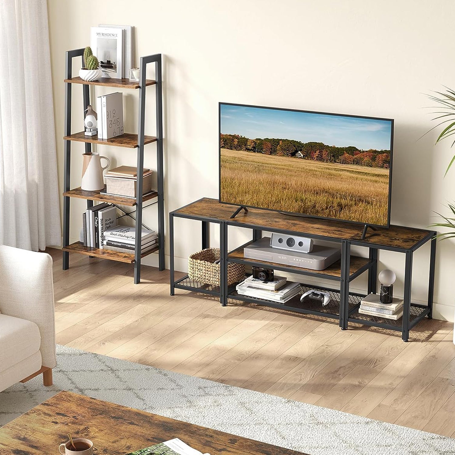 TV stalak s otvorenom policom za odlaganje 147 x 50 x 40 cm | Vasagle-vitahome.hr