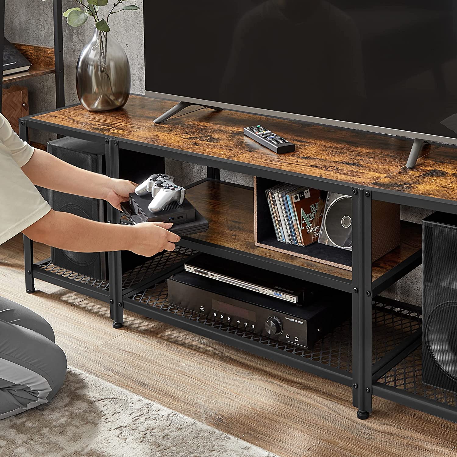TV stalak s otvorenom policom za odlaganje 147 x 50 x 40 cm | Vasagle-vitahome.hr