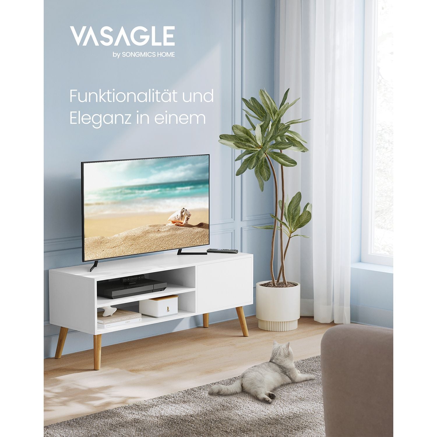 TV stalak, TV ormarić širine 120 cm, bijeli