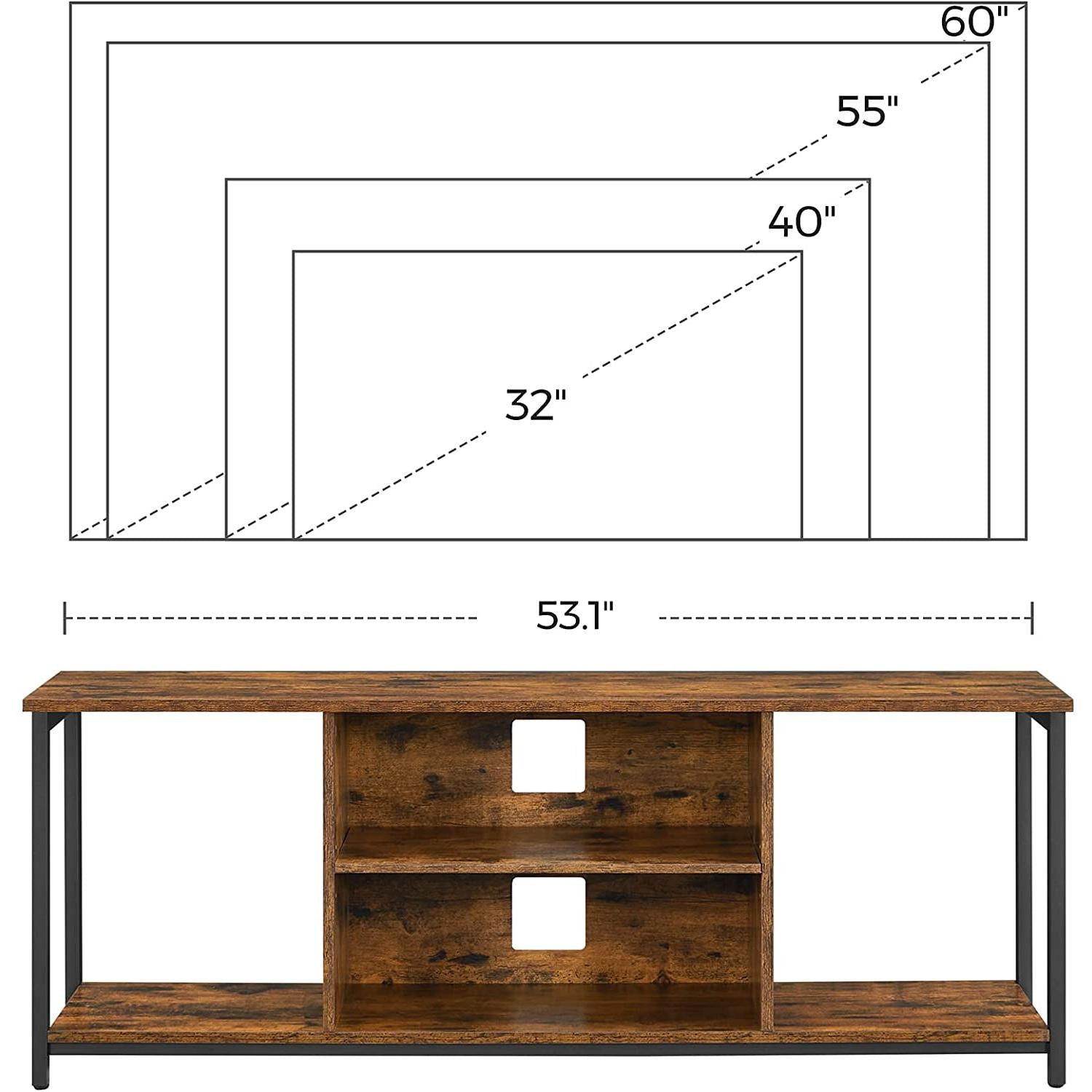 TV stalak za 60 inčni TV 135 x 40 x 50 cm | Vasagle-vitahome.hr