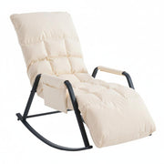 Udobna ljuljačka fotelja s 5 razina podešavanja, mekano podstavljena, bijela